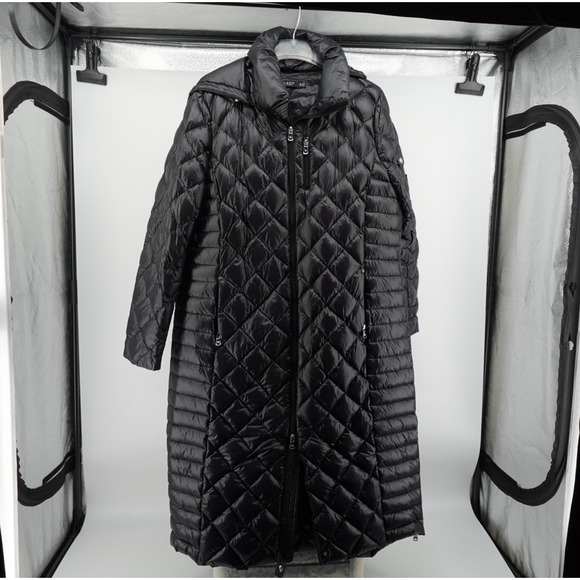 Lauren Ralph Lauren Jackets & Blazers - Lauren Ralph Lauren Womens Black Diamond Quilted Down Puffer Coat Hooded XL